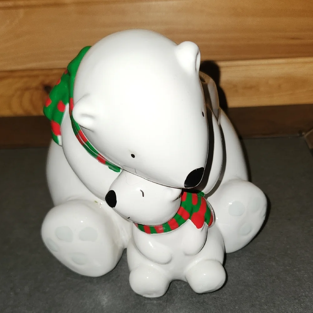 Vintage Telaflira Coca Cola Polar Bear Planter